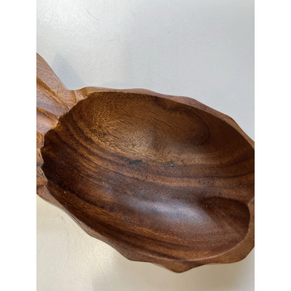 Monkey Pod Vintage Carved Wood Pineapple Tray Dish